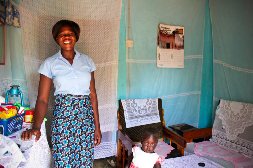 Irene, a seamstress at Mend, welcomes us into her new home. (x)