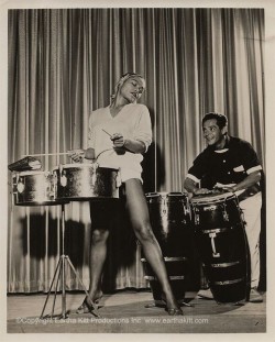 eartha-kitts:Eartha during a rehearsal at El Rancho Vegas in Las Vegas.