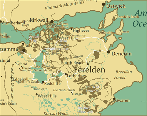 chantry-scholar: bendingwind: Interactive Map of Thedas v.2.0 An update! A bit later than I anticipa