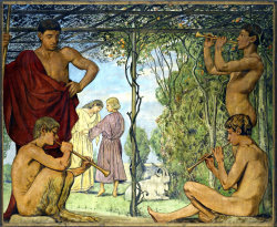 Sculppp:  Hans Thoma (1839 – 1924), Boys And Satyrs
