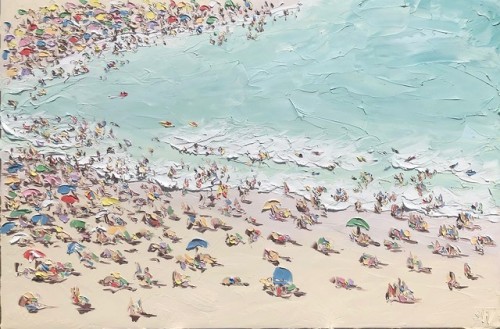 Sally West (Australian, b. 1971, West Wyalong, Central NSW, Australia) - Australia Day Bondi Beach (