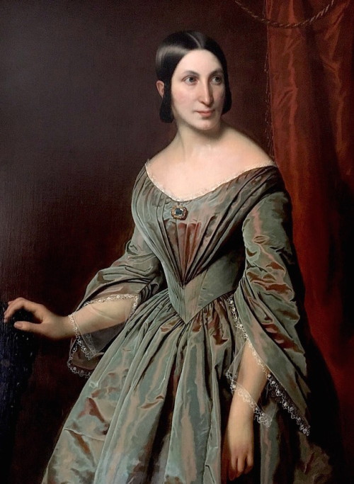 Juliane Elise Larpent (1807-90), documented in portraits 1823: Painted around age 16, by Mme. Isabea