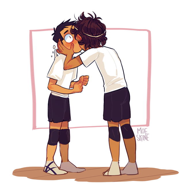 moeskine:  asahi celebrating his first ace spike | asadai 