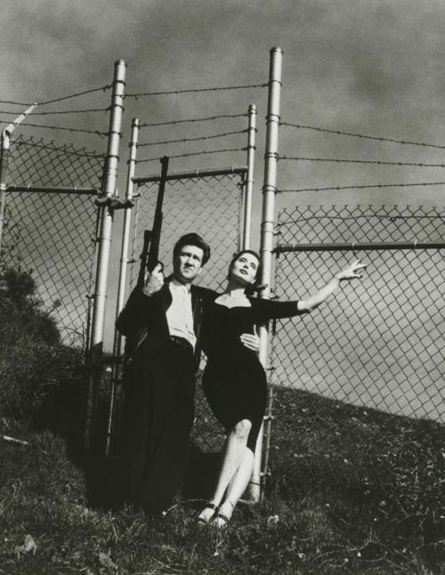 snowce:Helmut Newton, David Lynch and Isabella Rossellini, 1988