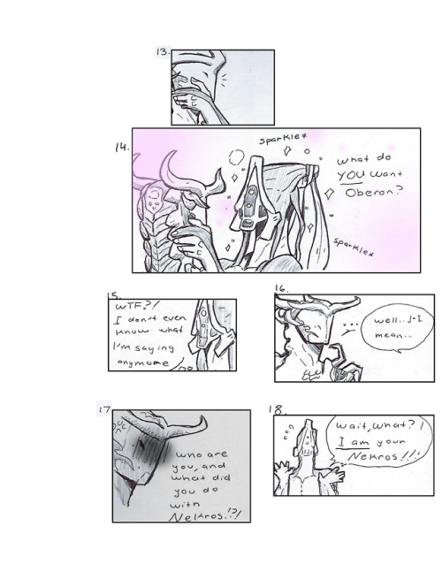 alyx1999: here ya go, the part 2 of the first mini comic I did about Nekros ignoring Oberon. So