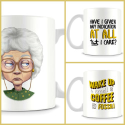 the-goldengirls:This Sophia Petrillo mug is our tribute to the woman with the best side-eye to ever appear on television. The mug features our very own Sophia illustration on one side and some of our favorite quotes on the other side. 