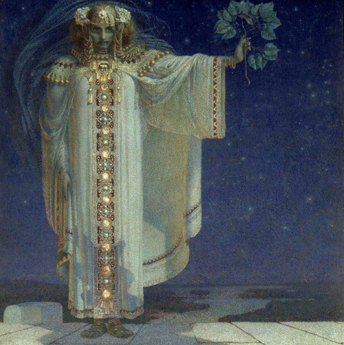 Karel Mašek, La prophétesse Libuše (The prophetess Libuse) c.1893, oil on canva