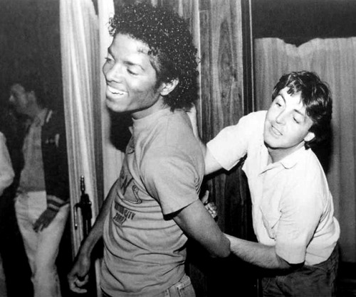  Paul McCartney and Michael Jackson 1985