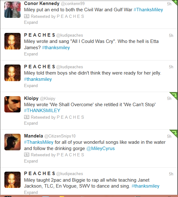 kudipeaches:  chocfroricana:  Some more gems from Black Twitter in response to Miley