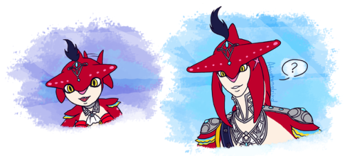 atwotonedbird:I wanted to give Link a happy and simple memory since his canon memories were pretty sad or serious with the exception of maybe when Zelda tries to force feed him a frog. Haha Of course his happy memory was gonna involve Sidon~  X3