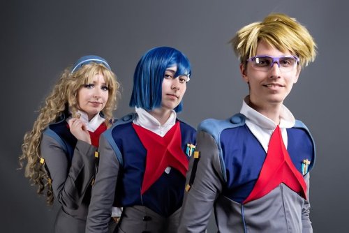 mandisawesomecosplay: @schmemycosplay and I cranked out three Darling in the Franxx uniforms in as m