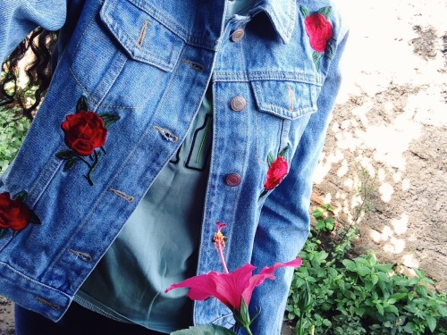 thestylexplorer: “never get enough of denim jacket” Shop this roses embroidery jacket he