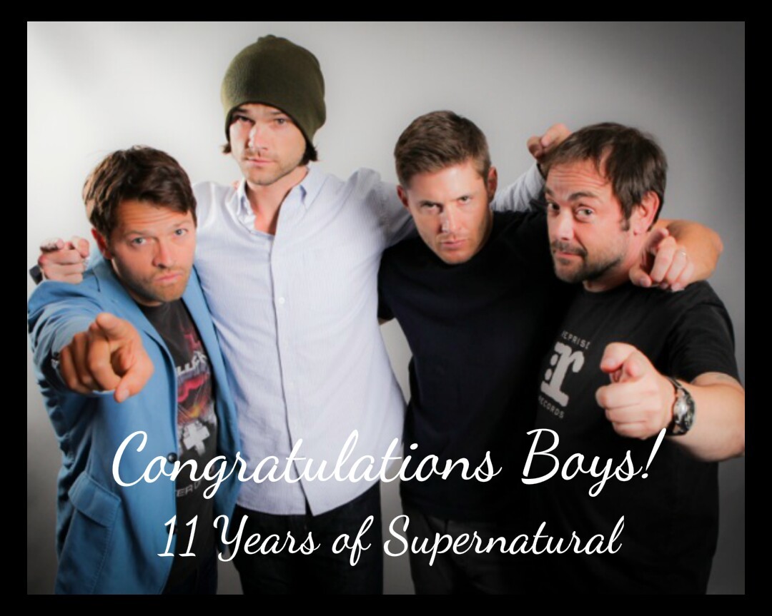queen-of-the-rising-demons:
“ Congratulations to the cast and crew of the hit show Supernatural! As of today, Supernatural officially became the longest running Sci/fi-Fantasy TV show in the United States with 11 years under its belt. Special thanks...