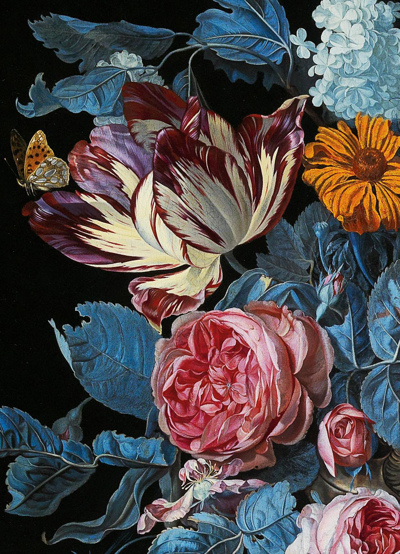jaded-mandarin:Hendrick de Fromantiou. Detail from Still Life, 17th Century.