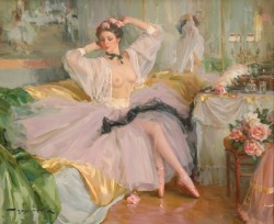 Artbeautypaintings:in The Lounge Of The Ballerina - Konstantin Razumov