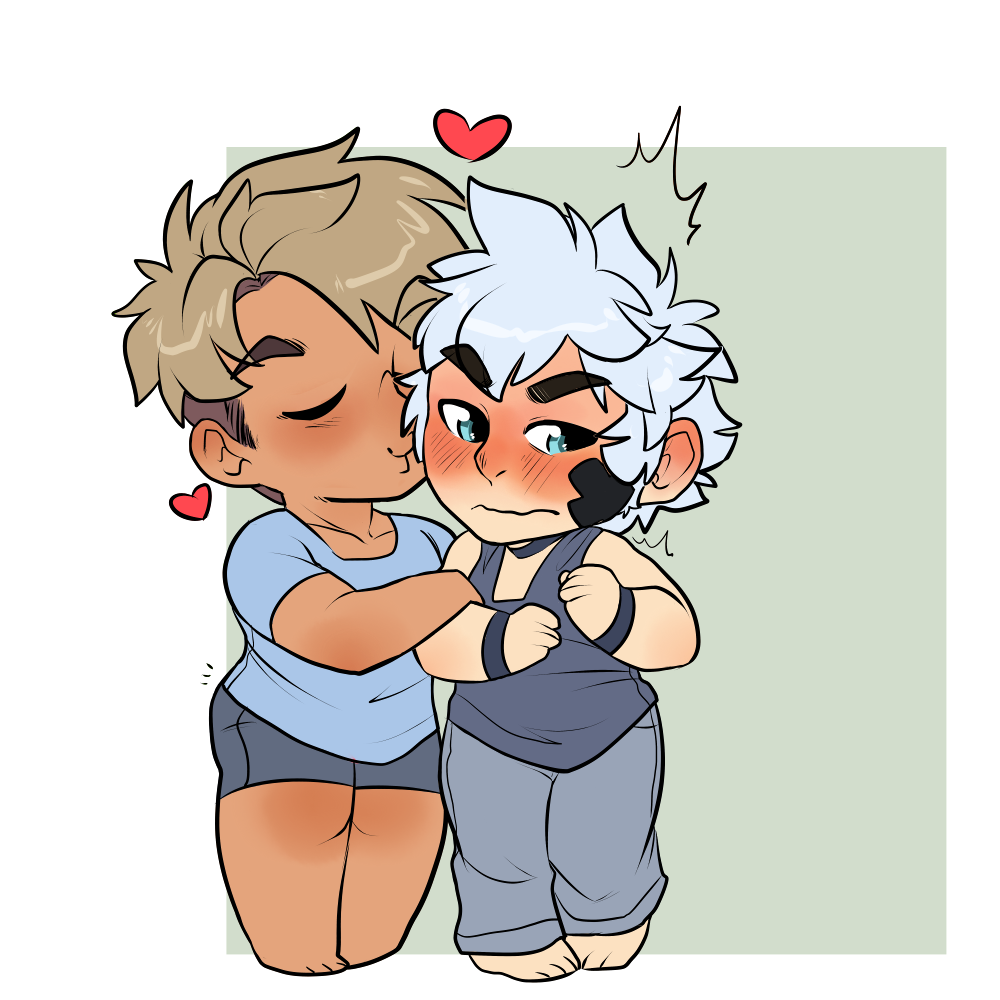 dewdlepies: Finished commission for @smolbeastmaster of two boyfriends sharing a