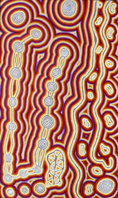 wtxch: Amanda Nakamarra Curtis (Aboriginal Australian, b. 1986)Lappi Lappi Dreaming