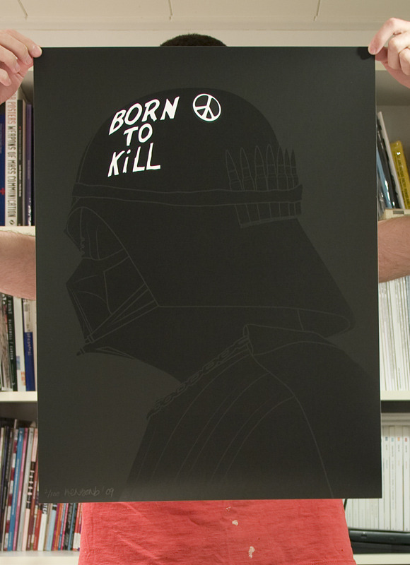 sneak:
“ darren131:
“Star Wars, Full Metal Jacket mashup poster by KENYONB. Buy it now for US$30. Clear gloss on matt black for that ultimate black on black look. Sir, yes sir!”
Ok, this is just too badass not to reblog.
”
Agreed.