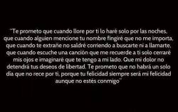 confesionarios:  Tu felicidad siempre será la mía, aunque no estés conmigo