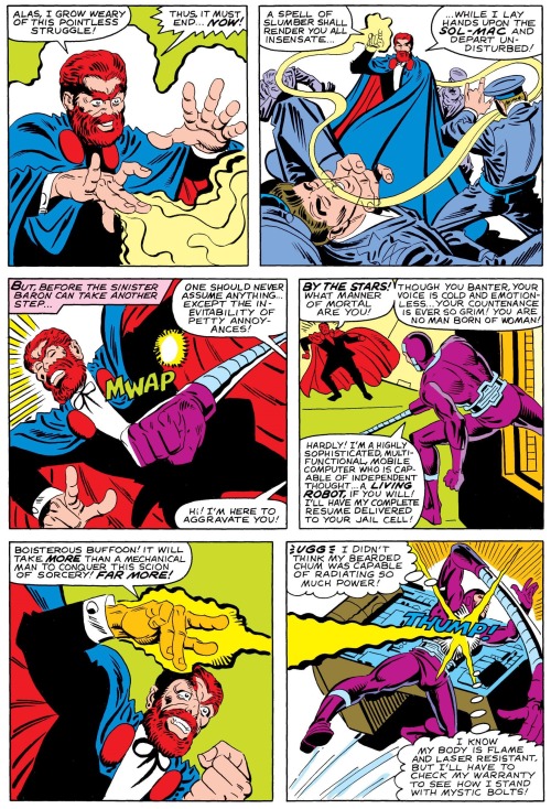 First appearance of Baron Brimstone.[from Machine Man (1978) #16]