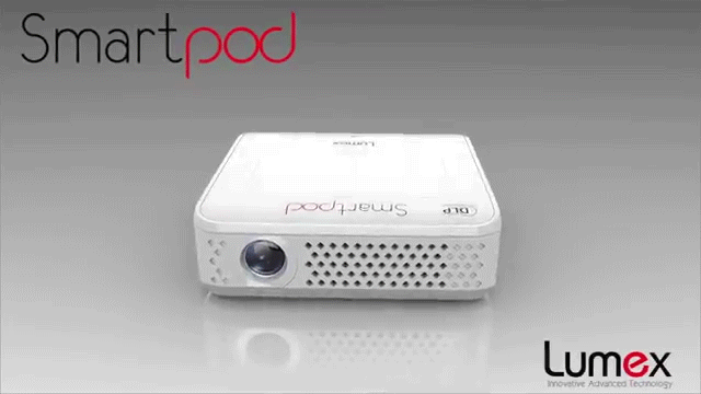 sizvideos:  Lumex SmartPod is an android pocket projector and entertainment machine.