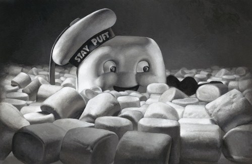 xombiedirge:  Part of the travelling art show, ‘Ghostbusters 30th Anniversary’, opening April 19th and ending at SDCC in conjunction with Gallery1988 / Tumblr. Slimer by Travis Louie / Tumblr Maybe I’ve Got a Milkbone by Jim Ferguson / Tumblr