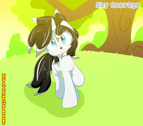 isle-of-forgotten-dreams:  OC Shy Courage (/’u’)/ Submit now~ <3 Or no wub wubbus (/’O’)/   He looks cute look at that (/;u;)/  Eeee~! It’s a Shybutt~! ^w^