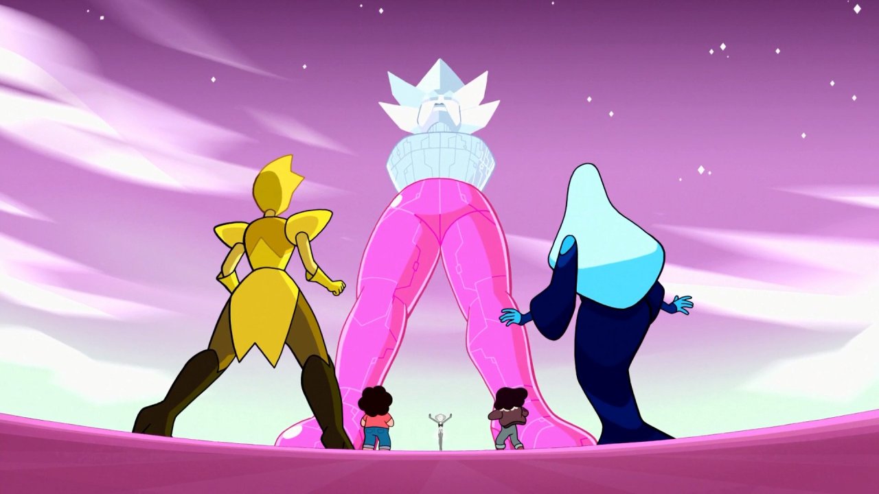 Day in Fandom History: January 21…Steven faces his biggest challenge yet as he and Connie, along with Blue and later Yellow Diamond, to convince White Diamond once and for all to heal the corrupted gems, even if it means taking her on. The Season 5 finale and final episode of the original series, “Change Your Mind”, premiered on this day, 3 Years Ago. #Day in Fandom History  #3 Years Ago #Steven Universe#Season 5#Episode 28 #Change Your Mind #Cartoon#Animation