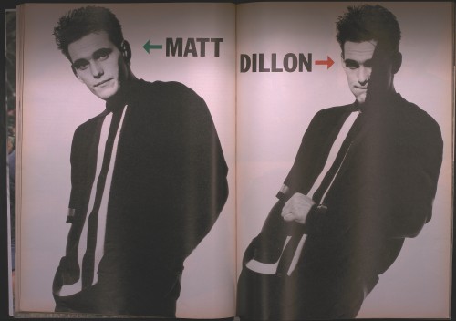 Interview Magazine Vol. 21 Issue 4 April 1991. Matt Dillon By Albert Watson. Editorial. Double Spread