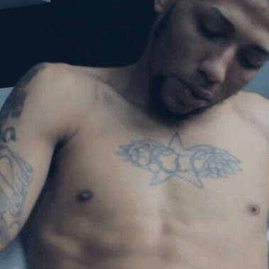 dominicanblackboy:  A hot jackoff moment in bed with sexy cute Dominican ass Macana
