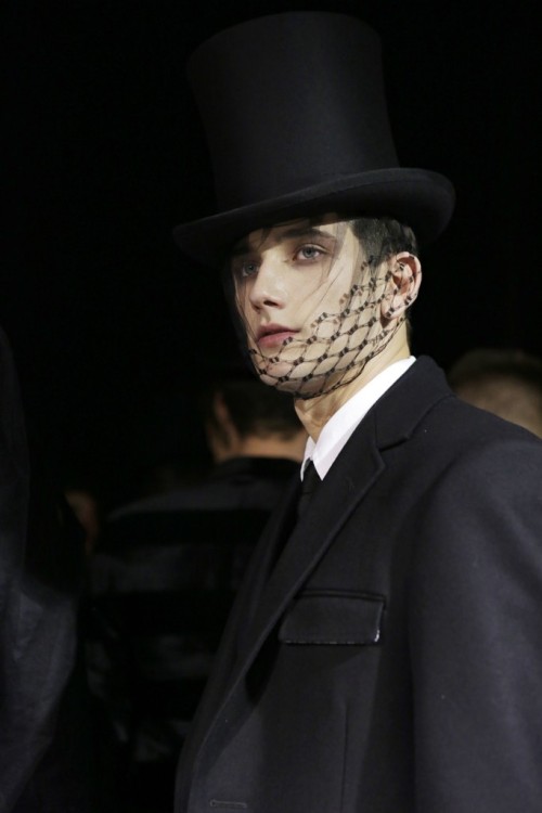 homme–models:  Thom Browne FW15 by Delphine Achard Backstage