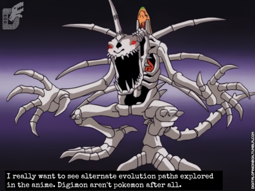  I really want to see alternate evolution paths explored in the anime. Digimon aren’t pokemon 