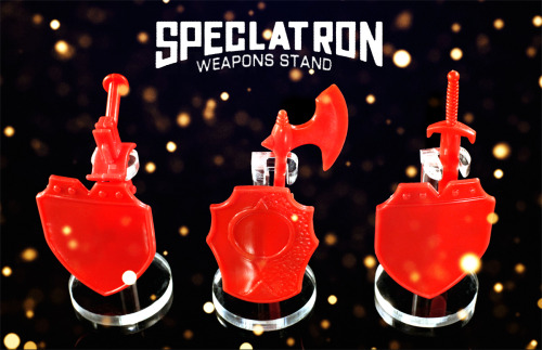 SPECLATRON and FLEXATRON weapons stands available for pre-order on eBay before DECEMBER 5th! &n