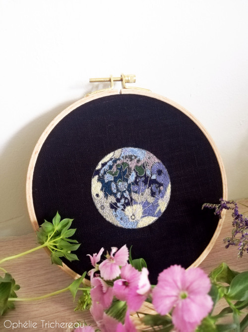  “Moon pattern”My embroidery pattern of the Moon is now available on my Etsy shop Its a 