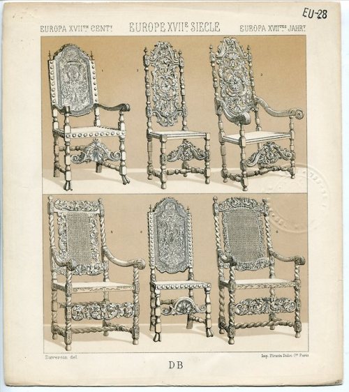 Same fancy furniture from our “mini Racinet”, a two-volume, small format edition of the massive 6 vo