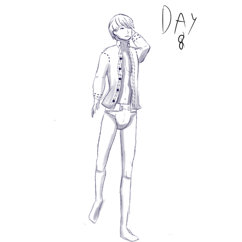 nanako is a little confused why big brother is wearing a diaper and his uniform jacket but oh well, 