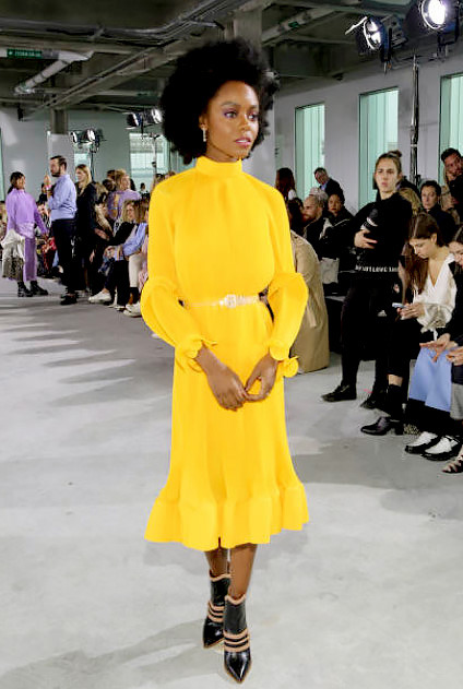 inthemoodforchaos: Ashleigh Murray attends the Tibi front row during New York Fashion Week