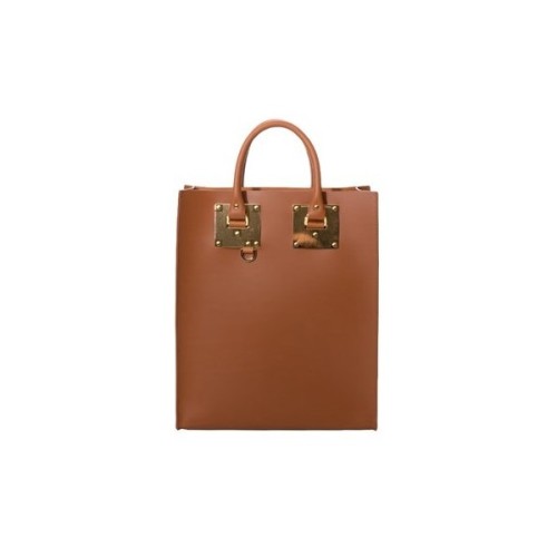 Sophie Hulme Leather Tote Bag ❤ liked on Polyvore