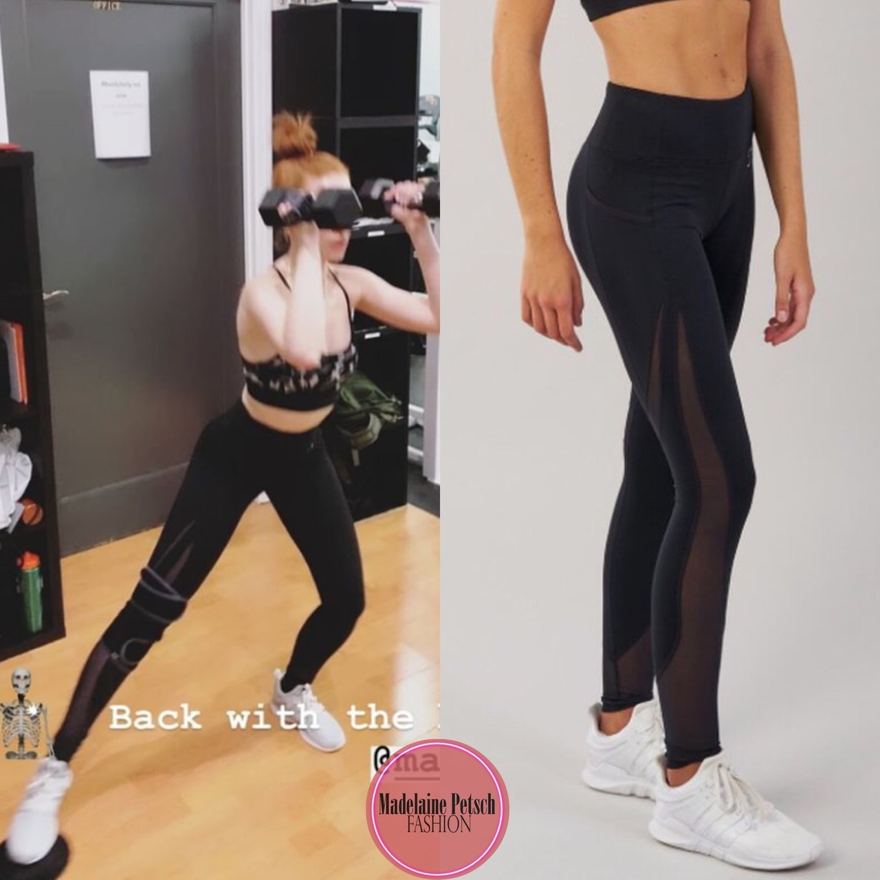 Madelaine Petsch Fashion — Instagram Story. Madelaine wore the Gymshark