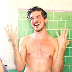 itsalekzmx:    Marcus Butler & Joey Graceffa shirtless in the shower   