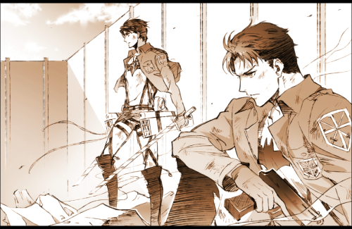 stariver7:  Dick & Jason in <Attack On Titan> world 