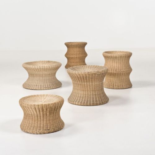 blueberrymodern:  Eero Aarnio; Wicker Stools, 1960s