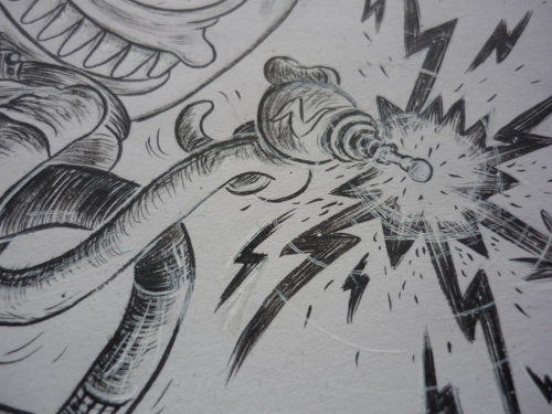 isaaclenkiewicz:  Bartron original drawing for sale! http://isaaclenkiewicz.bigcartel.com/product/bartron-original-drawing  Sold!