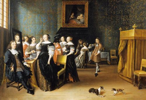 1673 Anthonie Palamedesz. - Elegant Company in an Interior (A Wedding Party)(Chrysler Museum of Art)