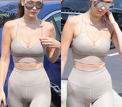 starprivate:  Bella Hadid is well molded boobs and cameltoe  Bella Hadid putting your imagination on vacation with her ultra molded boobs &amp; cameltoe combo.