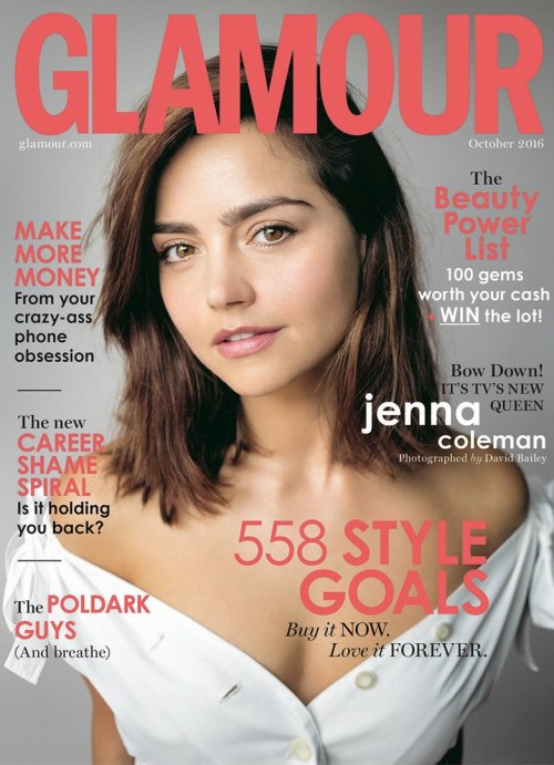 Jenna Coleman by David Bailey for Glamour UK, October 2016