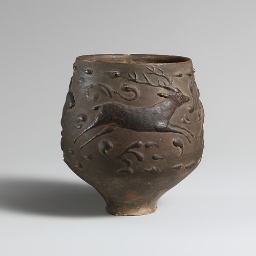 Terracotta cup with barbotine decorationPeriod: ImperialDate: 2nd–early 3rd century A.D.Culture: Rom