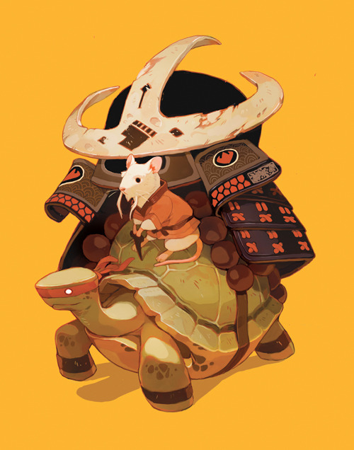 sachinteng:   ’Mukashi Mukashi’ & ‘A New Tenant’ I was asked to contribute to the Heroes in A Half Shell: A TMNT Tribute Exhibition for Gallery Nucleus, which will be opening this Saturday. I thought it would be fun to show Splinter and crew