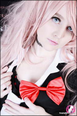 nsfwfoxydenofficial:  Hey everyone. &lt;3 I’m back, and with some previews of my new Junko Enoshima set that went live on @cosplaydeviants recently. (Just in time for topless tuesday!!) Due to some unfortunate circumstances with Tumblr I made a new