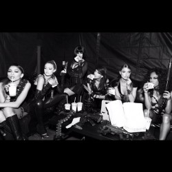 taylorswift:  After we wrapped.  #BadBloodMusicVideo